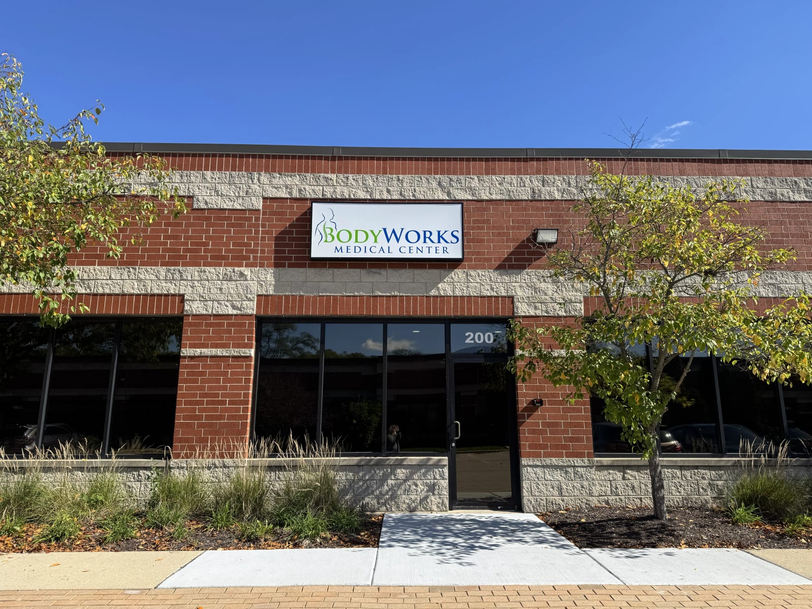 The BodyWorks Medical Center clinic at 2315 Dean St, Suite 200, St. Charles, seen from the parking lot